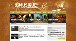 Desktop Screenshot of musiquepourtous.com