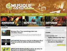 Tablet Screenshot of musiquepourtous.com